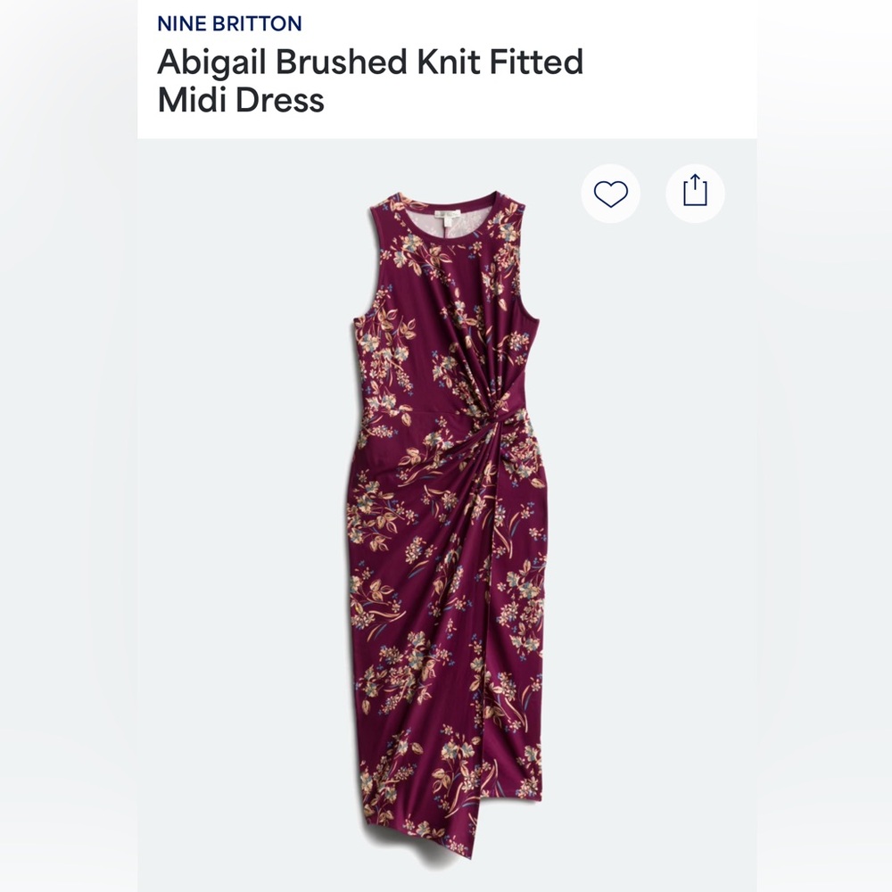 Nine Britton Floral Midi Dress - Purple